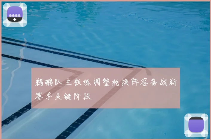 鹈鹕队主教练调整轮换阵容备战新赛季关键阶段